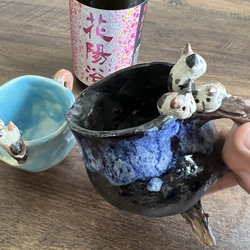 [貓陶作為禮物] Shinkosuri（酒器）妖怪陶器擁有的壺型片口 第1張的照片