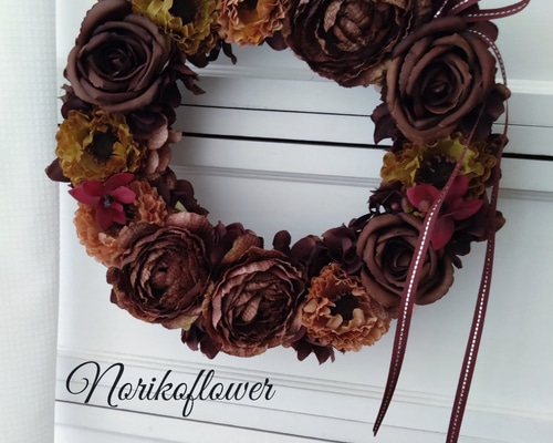 商品名【心愛】ゆきこ♥真っ赤な薔薇とカーネーションのフラワーリース d0a44635190cf9ec0be4f736be98bc