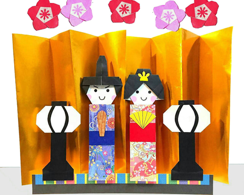 折り紙】ひな人形・ひな祭りセット *** おひなさま 桃 ぼんぼり