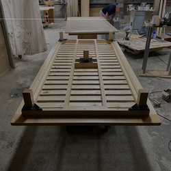 オーダーメイド 職人手作り ベッド スノコベット 天然木 家具 寝具 木目 おうち時間 無垢材 木工 エコ LR 3枚目の画像