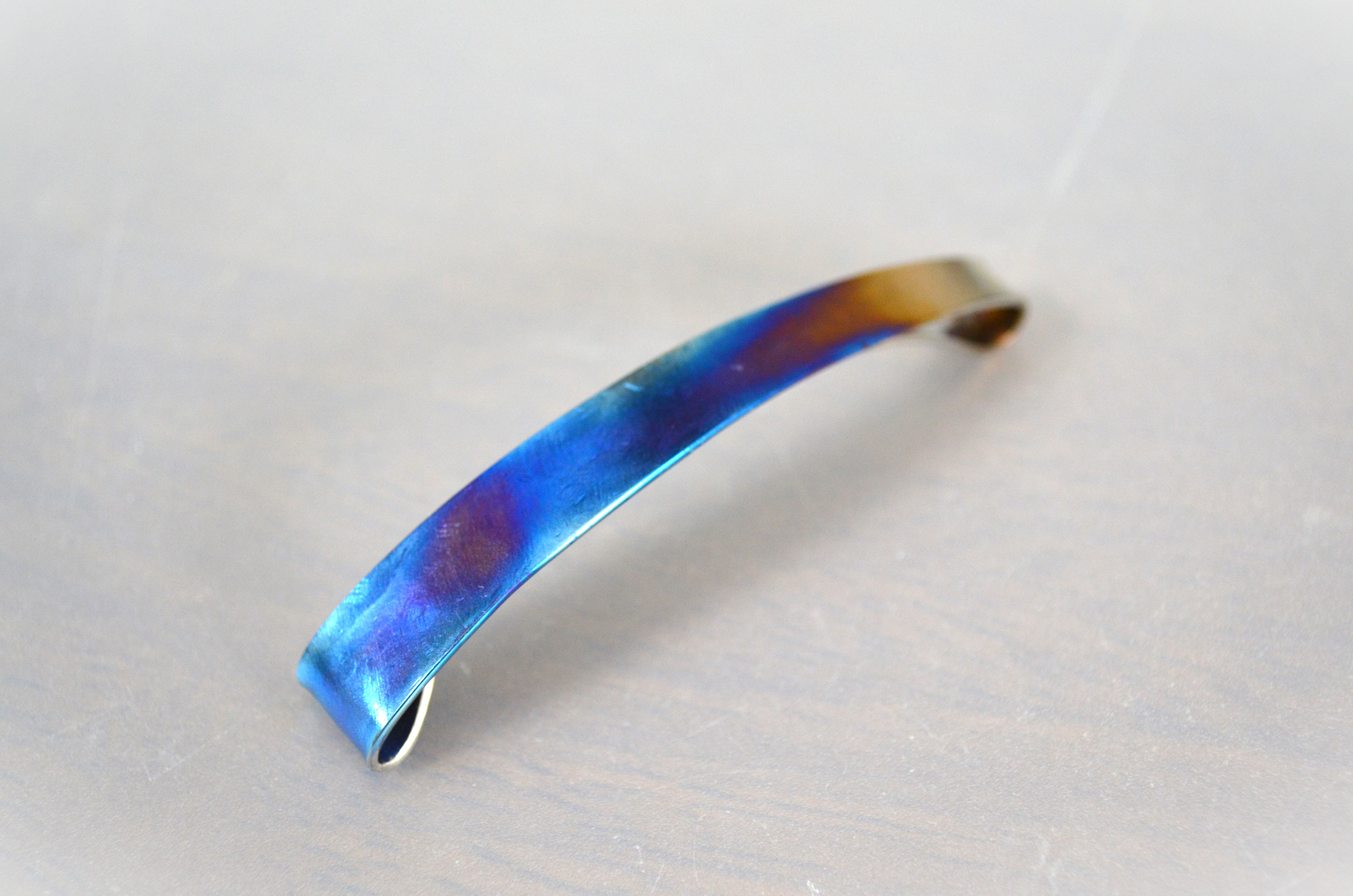 Titanium barrette・純チタン製バレッタ・７５mm
