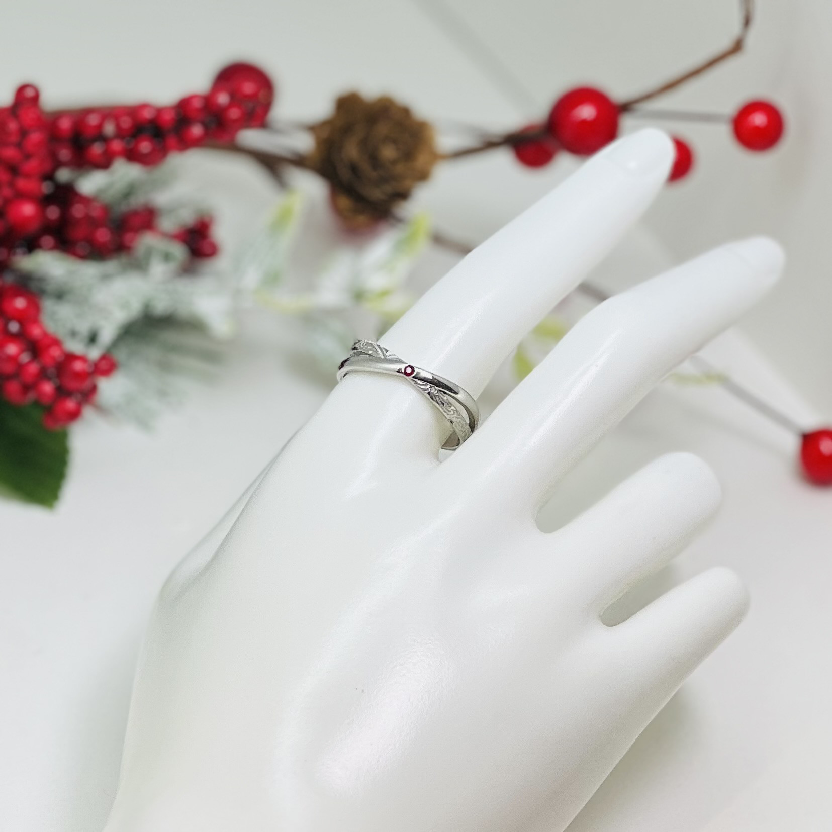 ハワイアンインフィニティペアリング 刻印無料 金属アレルギー対応 サージカルステンレス 結婚指輪 ブライダル 記念日