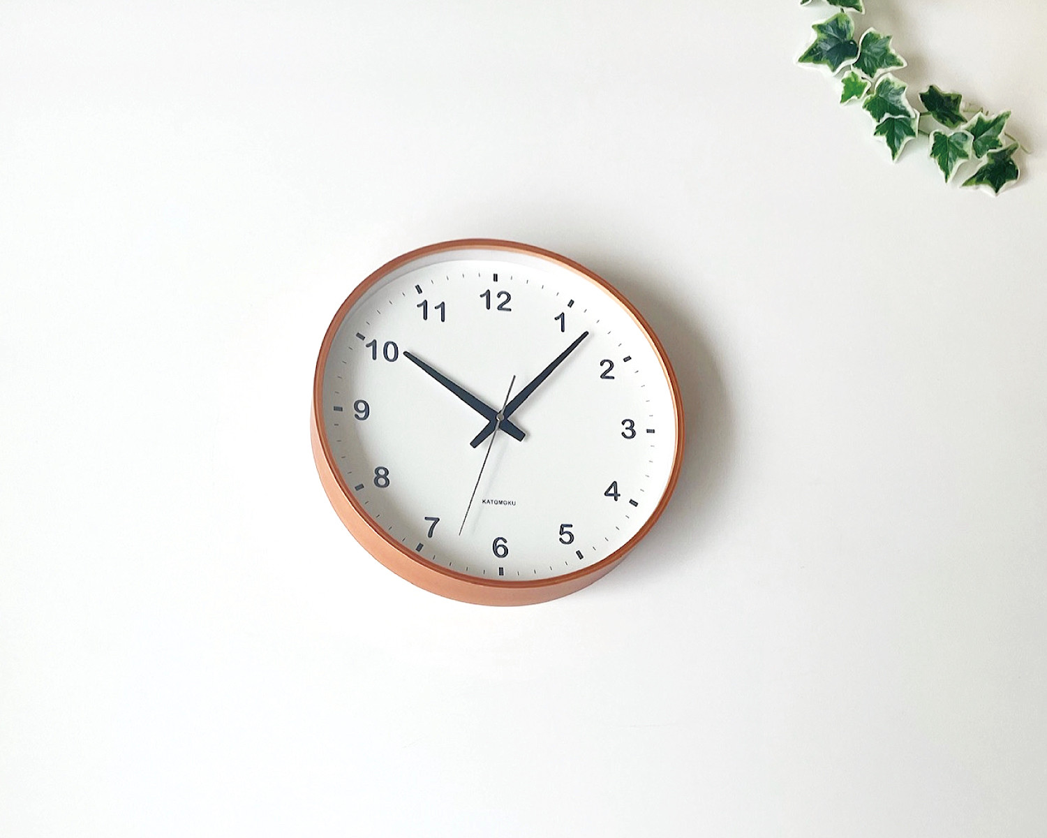 KATOMOKU plywood clock ライトブラウン km-36L 掛け時計 木製 静か