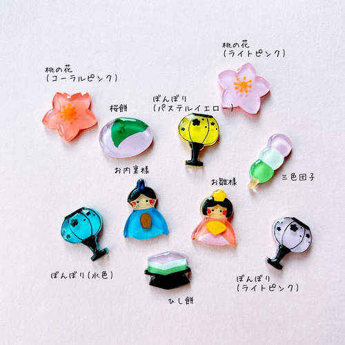 ひなまつり ミニヘアゴム【2個セット】ゴム付け替え可能 雑貨・その他