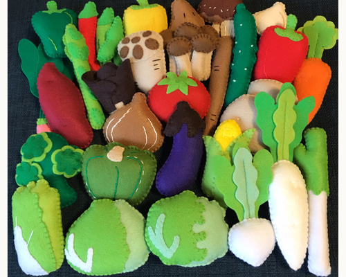 フェルト おままごと お野菜セット ① おもちゃ・人形 ままごと屋 通販