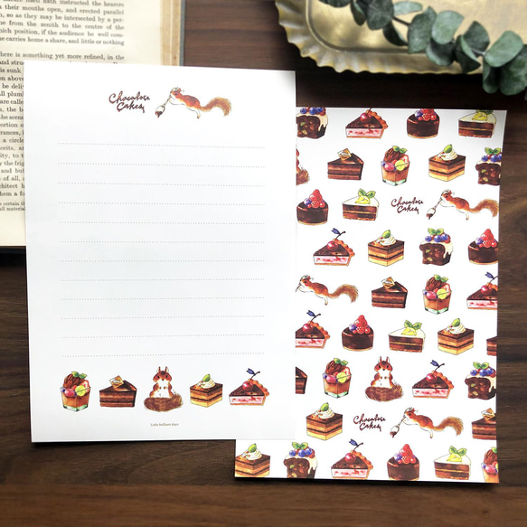 Letterset "Chocolate Cakes" チョコレートケーキレターセット 冬 バレンタイン 2枚目の画像