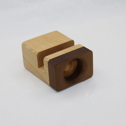 会津の天然木「スマホスタンド＆スピーカー」Aタイプ 12枚目の画像