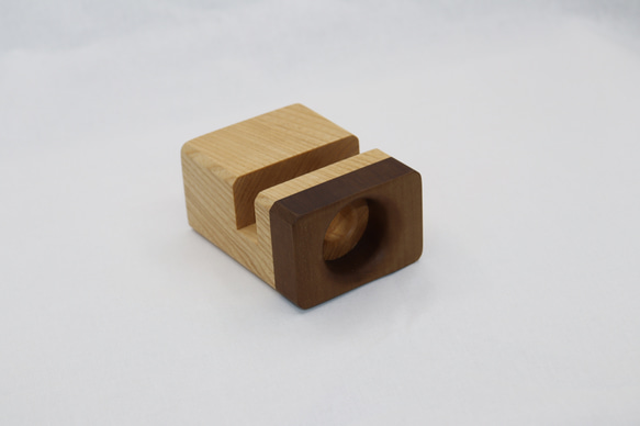 会津の天然木「スマホスタンド＆スピーカー」Aタイプ 12枚目の画像