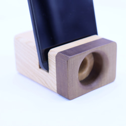 会津の天然木「スマホスタンド＆スピーカー」Aタイプ 15枚目の画像