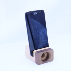 会津の天然木「スマホスタンド＆スピーカー」Aタイプ 14枚目の画像