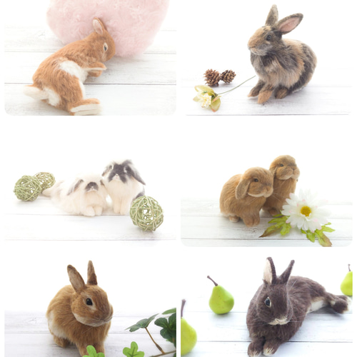 受注制作】オーダーメイド#羊毛フェルトのうさぎさん 羊毛
