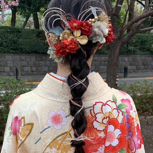 オーダーメイド♡ナチュラルカラー アネモネ♡ベビーヘアクリップ