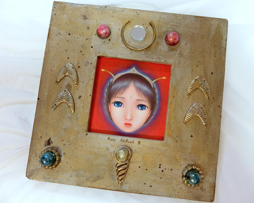 油絵(自作)　幻想的な、世界で１枚しかない油絵です。粗い筆遣いで描いてみました。 360度回転する油絵」⁉ 思わず足を止めてしまう作品の秘密を作者