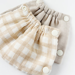 ☆ベビービョルンHARMONY、ONE、ONEKAI、アンジェレッテ用 リバーシブルよだれカバー☆ブロックチェック 4枚目の画像