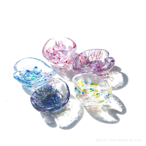 江戸切子 箸置き セット ガラス クリア 江戸切子 A101箸置き・桜の華