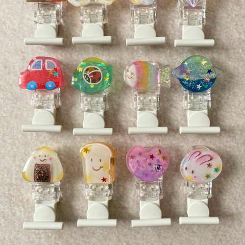 服に穴のあかない名札クリップ 人気商品新作】服に穴があかない名札クリップ♡ねむねむどうぶつ