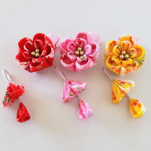 つまみ細工 髪飾り お試し価格/七五三.ひな祭り 初節句 ベビークリップ