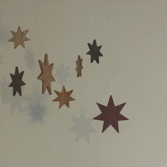 [所選類型] [免運費] 星星裝飾品 10 件套星星室內裝飾星星斯堪的納維亞裝飾木製聖誕七夕 第7張的照片