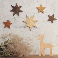 [所選類型] [免運費] 星星裝飾品 10 件套星星室內裝飾星星斯堪的納維亞裝飾木製聖誕七夕 第6張的照片