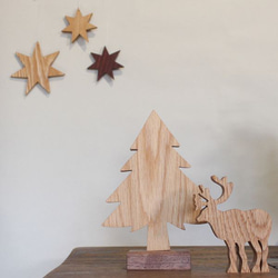 [所選類型] [免運費] 星星裝飾品 10 件套星星室內裝飾星星斯堪的納維亞裝飾木製聖誕七夕 第4張的照片