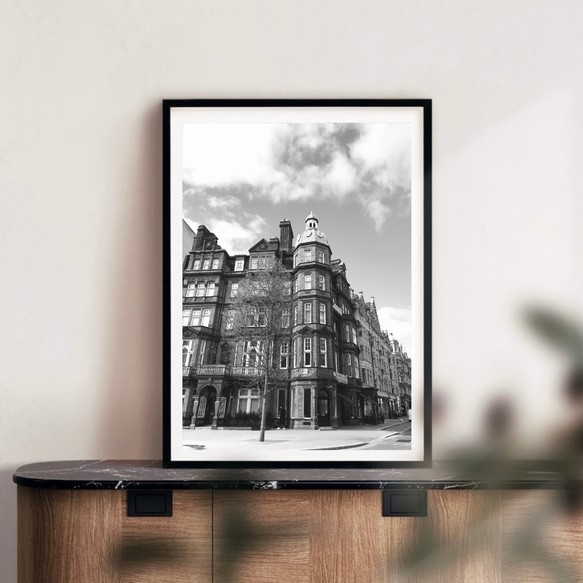ロンドン　THE CONRAN SHOP　モノクロアート　フォト2枚セット モノクロ インテリア フォト グラフィック ポスター【 ロンドンの街角