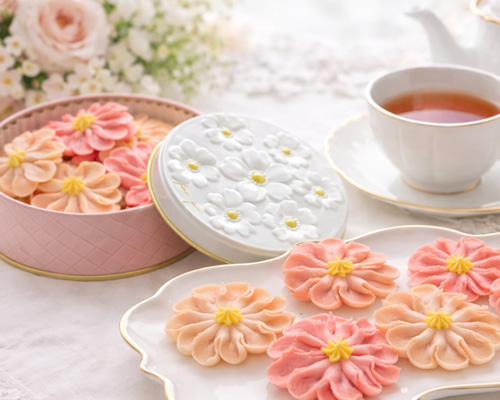 コスモス】お花のぼうろ3缶セット【紙袋付き】 焼き菓子 Flower Picnic