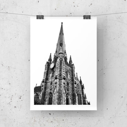 モノクロ インテリア フォト グラフィック ポスター【 バーミンガムの大聖堂 】:/P008/ 白黒 海外 教会 写真 7枚目の画像