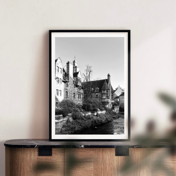 モノクロ インテリア フォト グラフィックポスター【 エディンバラの