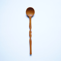 (訂製) 扭曲木湯匙（柚木）A020-1 第3張的照片