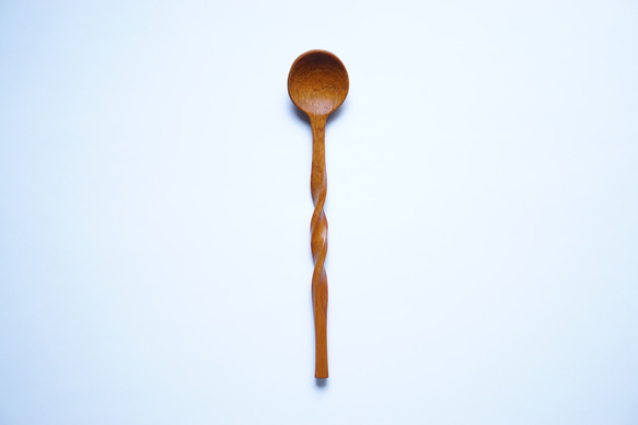 (訂製) 扭曲木湯匙（柚木）A020-1 第3張的照片