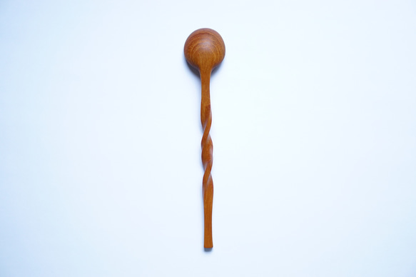 (訂製) 扭曲木湯匙（柚木）A020-1 第4張的照片