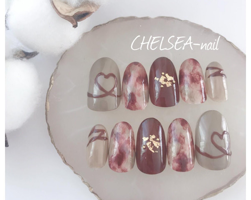 ハートチョコ ネイルチップ bd6dbaad1bfb3528ca9b8fd7e976c5