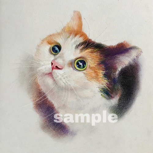 ペット肖像画オーダー ＃一点物＃オーダー＃ペット＃似顔絵