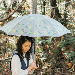 竹の傘 晴雨兼用 ミモザ  ライトグレー ALCEDO 161023 9枚目の画像