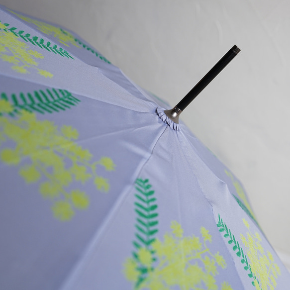竹の傘 晴雨兼用 ミモザ  ライトグレー ALCEDO 161023 13枚目の画像