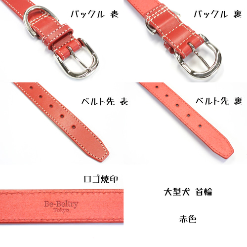 送料無料】本革首輪&リードセット〈大型犬〉レザー 名前・電話番号