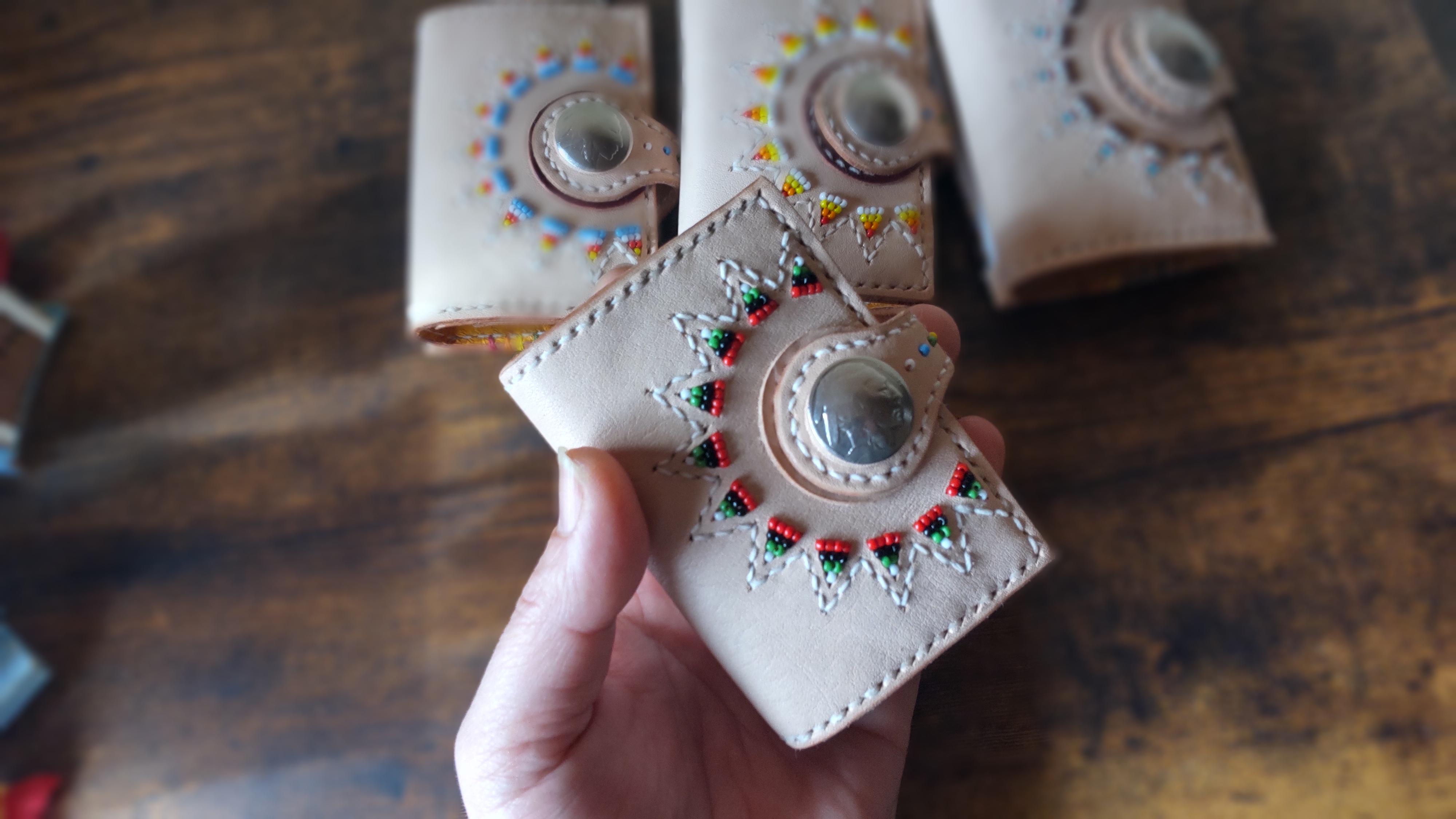 ≪受注制作≫　 本革三つ折財布　バイカーズMINIウォレット　typeラー