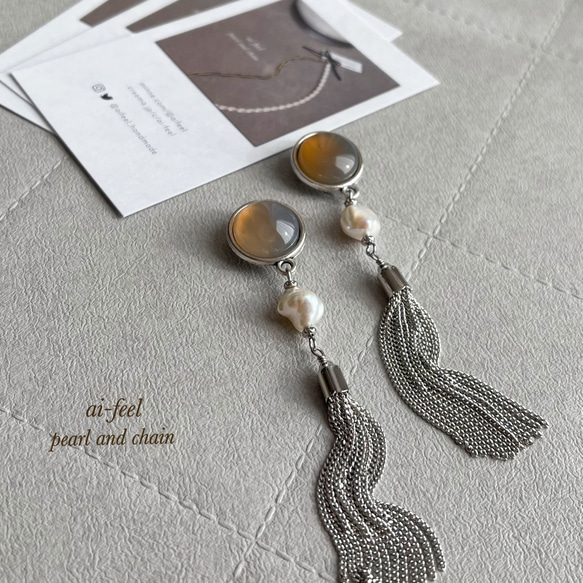 #961再販メタル シルバー チェーン 大ぶり ハンドメイド ピアス イヤリング 961再販メタル シルバー チェーン 大ぶり ハンドメイド ピアス