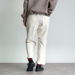 【福袋】蓬鬆大棉質披肩-UMIBE-/灰色+羚羊褲/米白色 第11張的照片