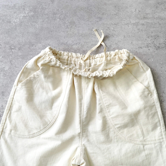 【福袋】蓬鬆大棉質披肩-UMIBE-/灰色+羚羊褲/米白色 第15張的照片