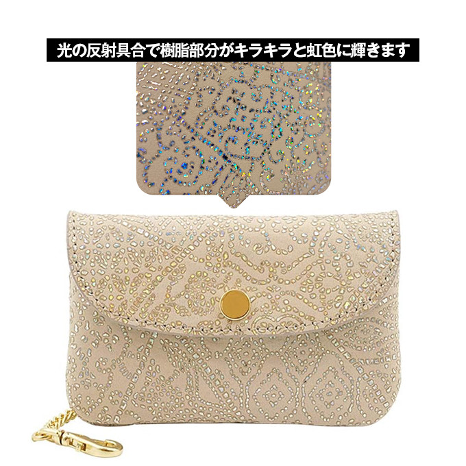 カード収納可能な キーケース スペイン シープレザー FIORINO カブセ型 キーケース （ベージュ） 8,030円