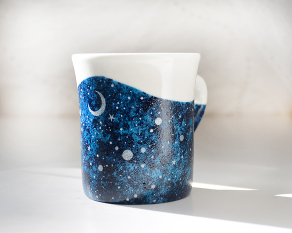 夜空と三日月のマグ#4シルバー（単品 1枚目の画像