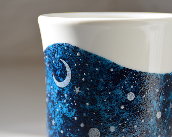 夜空と三日月のマグ#4シルバー（単品 4枚目の画像