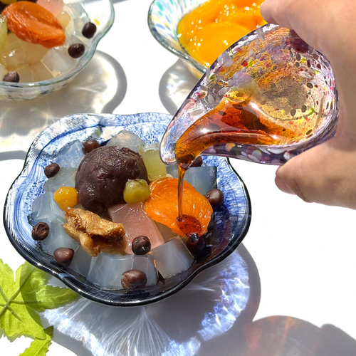 10枚セット 富クラフト 江戸硝子 うきよ ひらり小鉢 花びら 江戸硝子