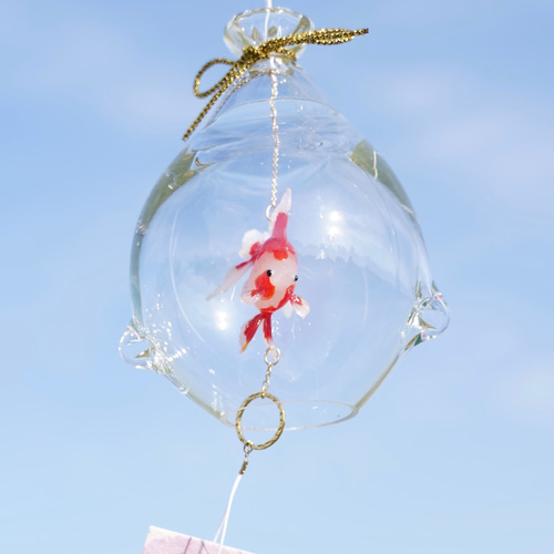 かすう工房　季節限定品　金魚の風鈴ペンダント かすう工房 季節限定品 金魚の風鈴ペンダント