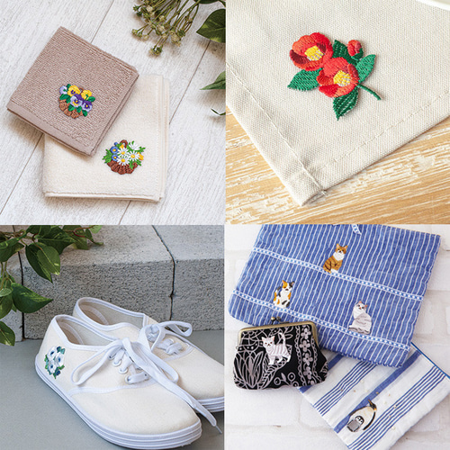 刺繍ワッペン えほんのおはな 北欧風 アップリケ 入園入学 ハマナカ