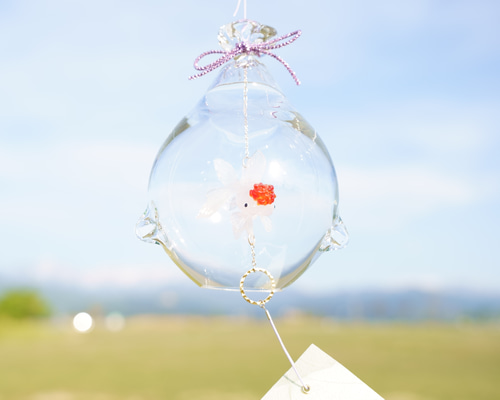 鮎　タモ風鈴　白金 鮎 タモ風鈴 白金
