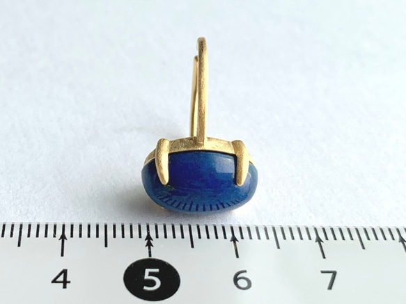 【リング】天然石ラピスラズリ　7～11号　Silver925製・18KGP仕上げ　ハンドメイド 5枚目の画像