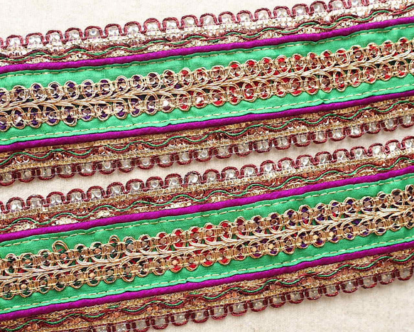 専用！70s vintage 民族 衣装 刺繍 チロリアンテープ ジャッケット 0.5m〜 インド刺繍 テープ チロリアンテープ カラフル チチカカ