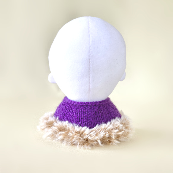 150色＊推し色で作るぬい用ファーケープ＊裾ファー＊手編みニット＊送料無料 5枚目の画像